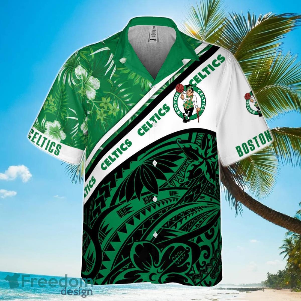 Boston Celtics Polynesian Pattern National National Basketball Association 2023 Hawaiian Shirt Product Photo 2