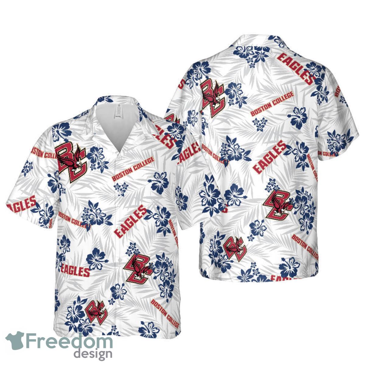 Boston College Eagles New Trends Custom Name And Number Christmas Hawaiian  Shirt - Freedomdesign