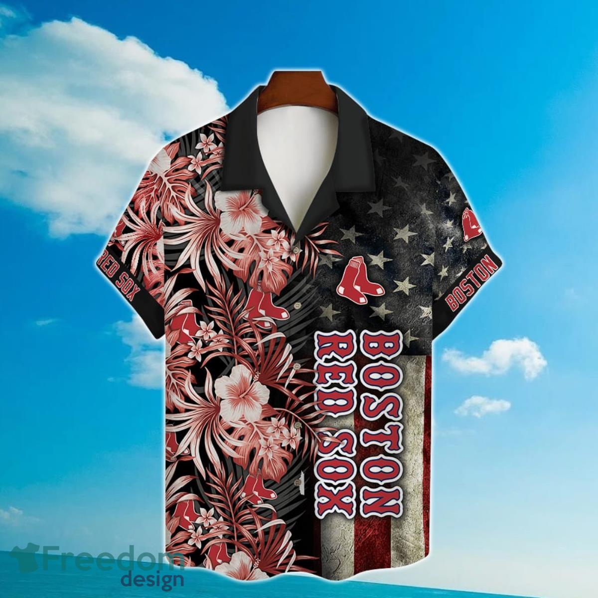 Boston Red Sox Major League Baseball Tropical Floral 2023 Hawaiian Shirt