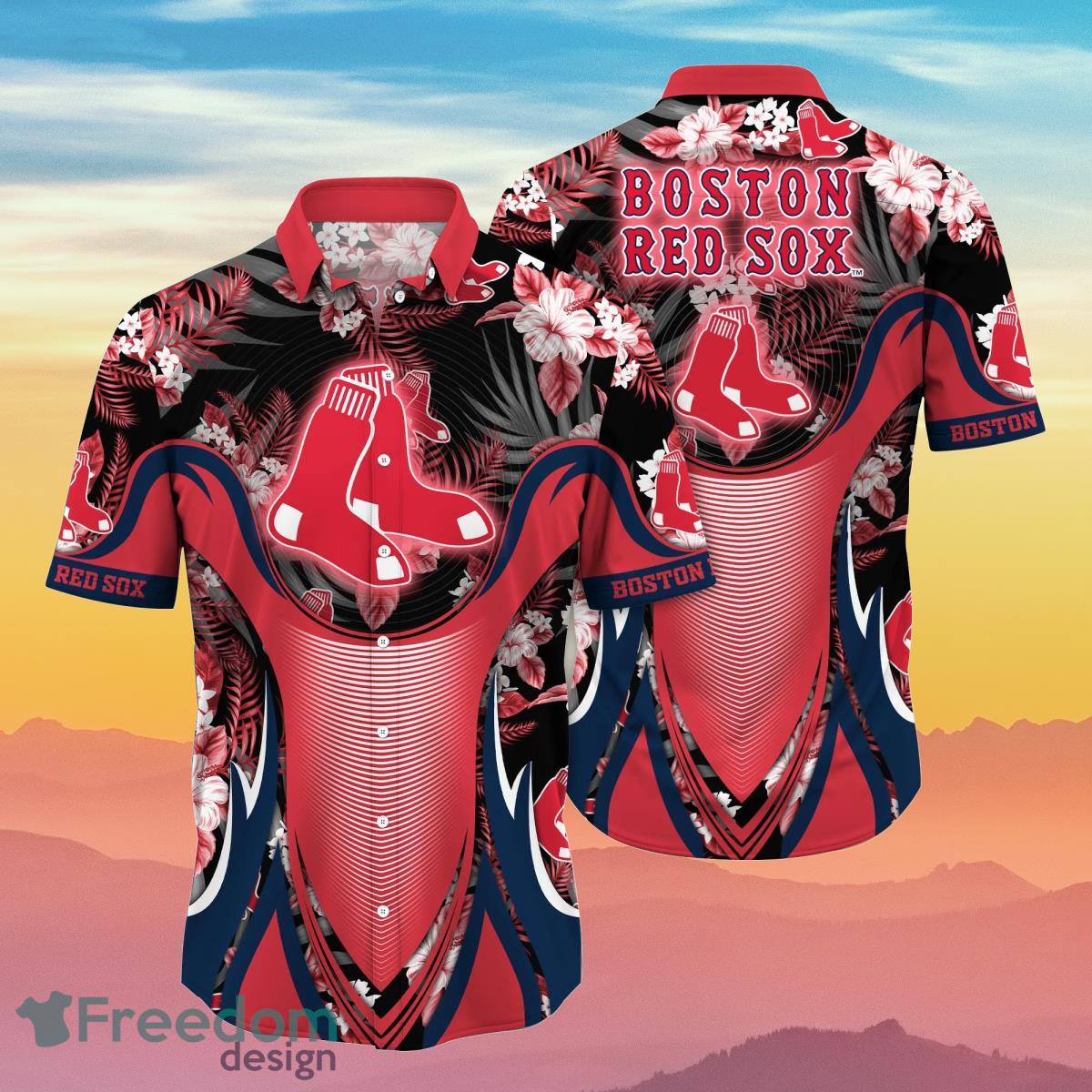 Boston Red Sox MLB Flower Hawaiian Shirt Ideal Gift For Fans - Freedomdesign