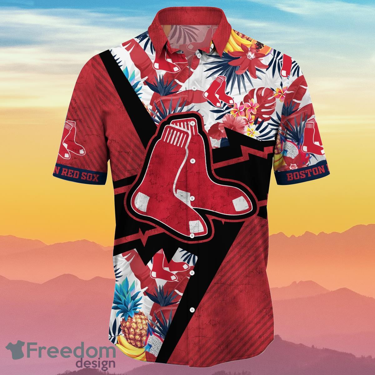 MLB Boston Red Sox Logo Hot Hawaiian Shirt Gift For Men And Women