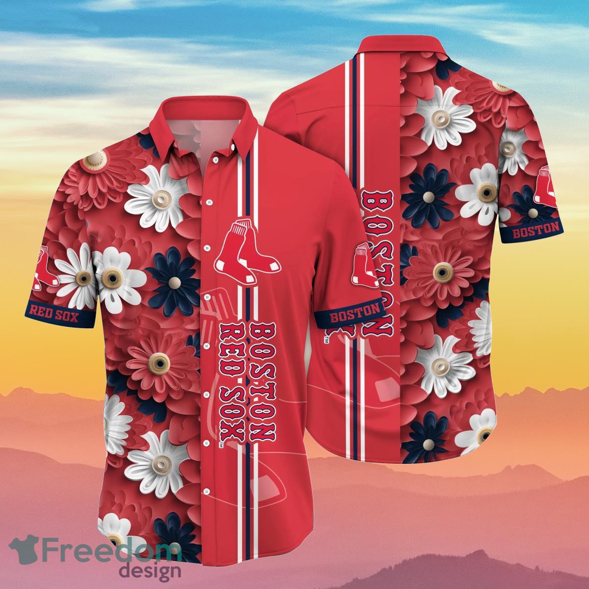 Boston Red Sox MLB Flower Hawaiian Shirt Summer Football Gift For