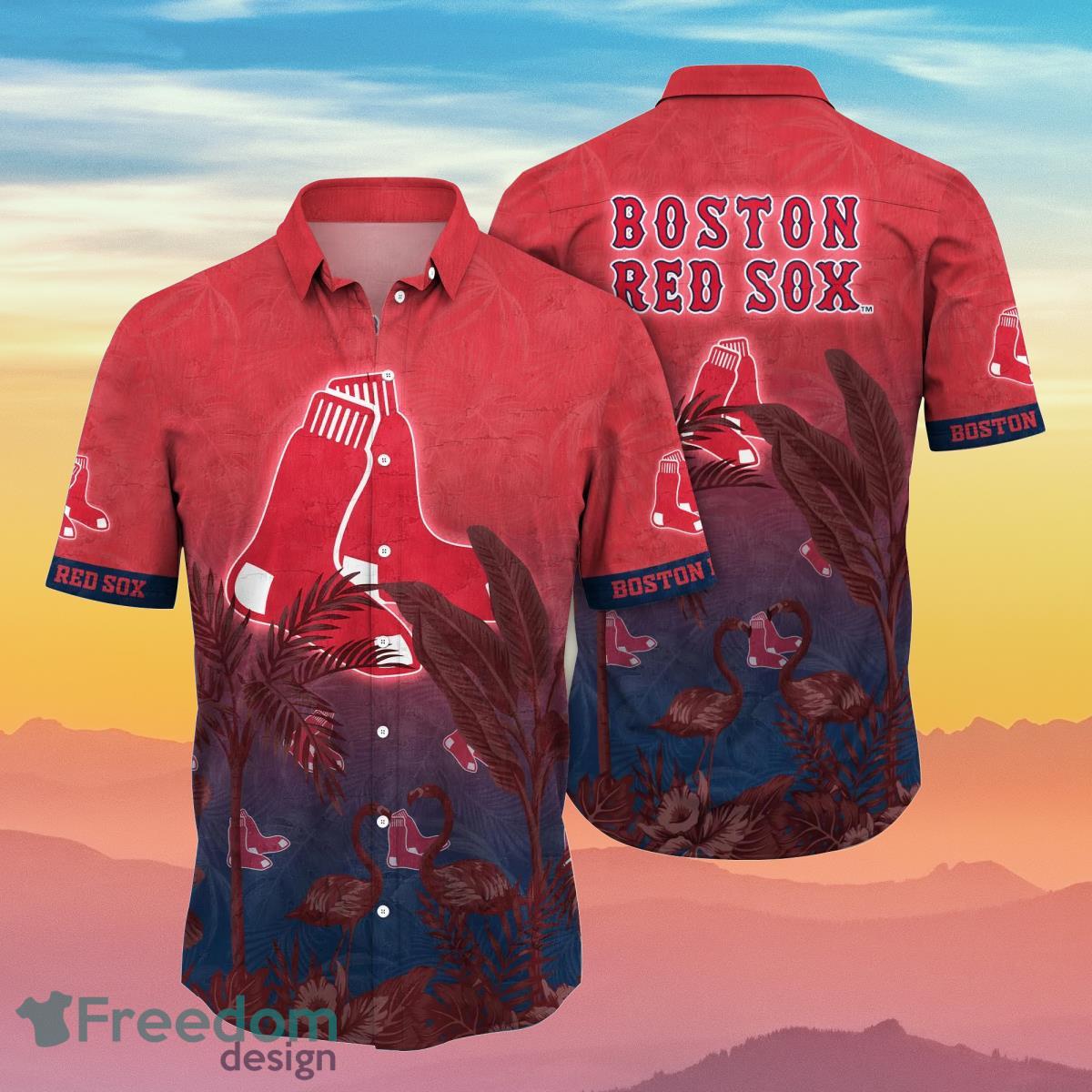 MBL Boston Red Sox Hawaiian Shirt Red Sox Gifts - T-shirts Low Price