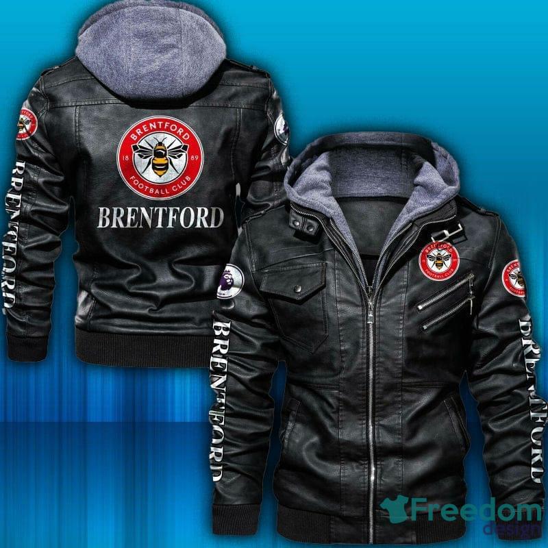 NFL Buffalo Bills Fans Style 1 Logo Black And Brown Leather Jacket