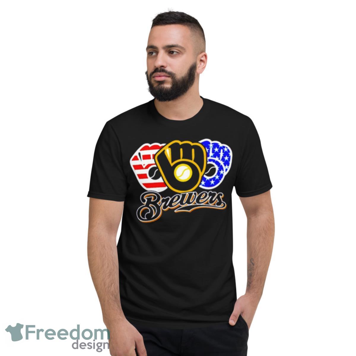 Brewers American Flag 4th Of July Shirt - Short Sleeve T-Shirt