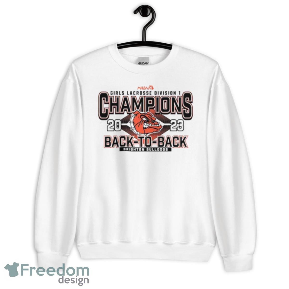 Brighton Bulldogs 2023 Girls Lacrosse Division 1 Champions Shirt - Unisex Heavy Blend Crewneck Sweatshirt