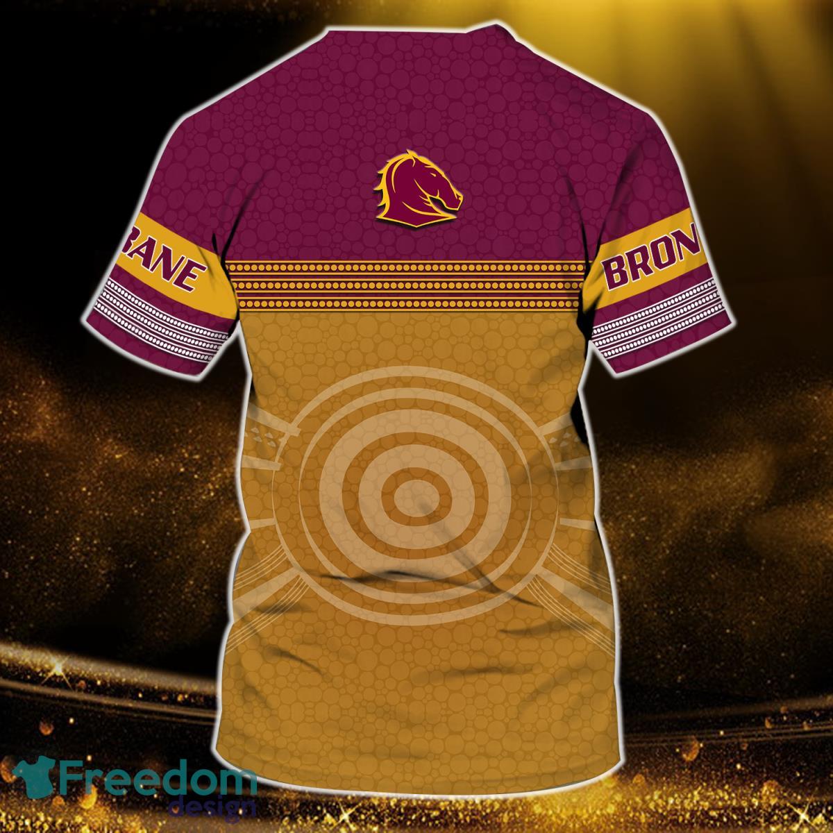 Brisbane Broncos NRL Personalized Name 3D Tshirt - Freedomdesign