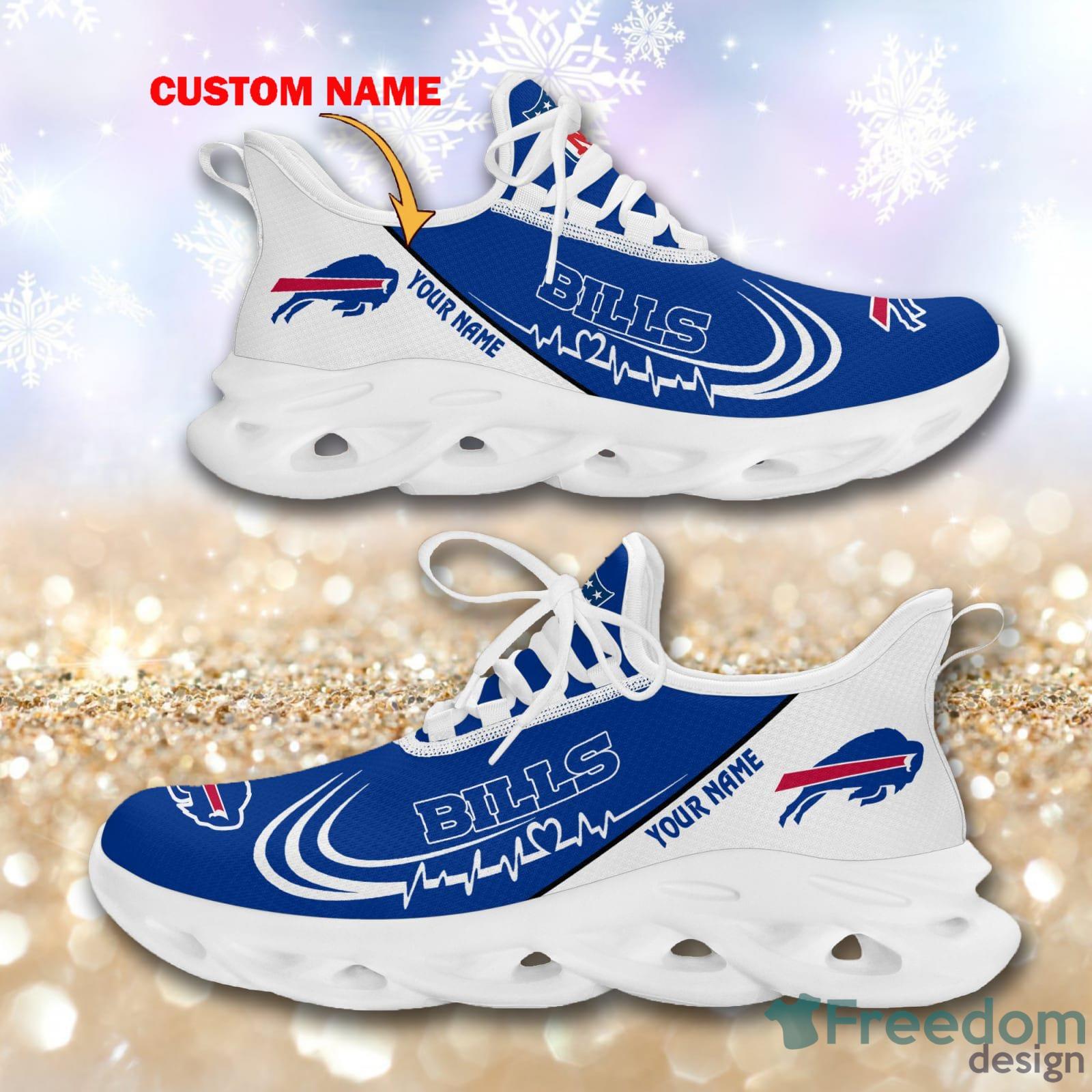 Buffalo Bills Custom Name Luxury NFL Max Soul Shoes Design 7 Chunky Sneakers  For Men And Women - Banantees