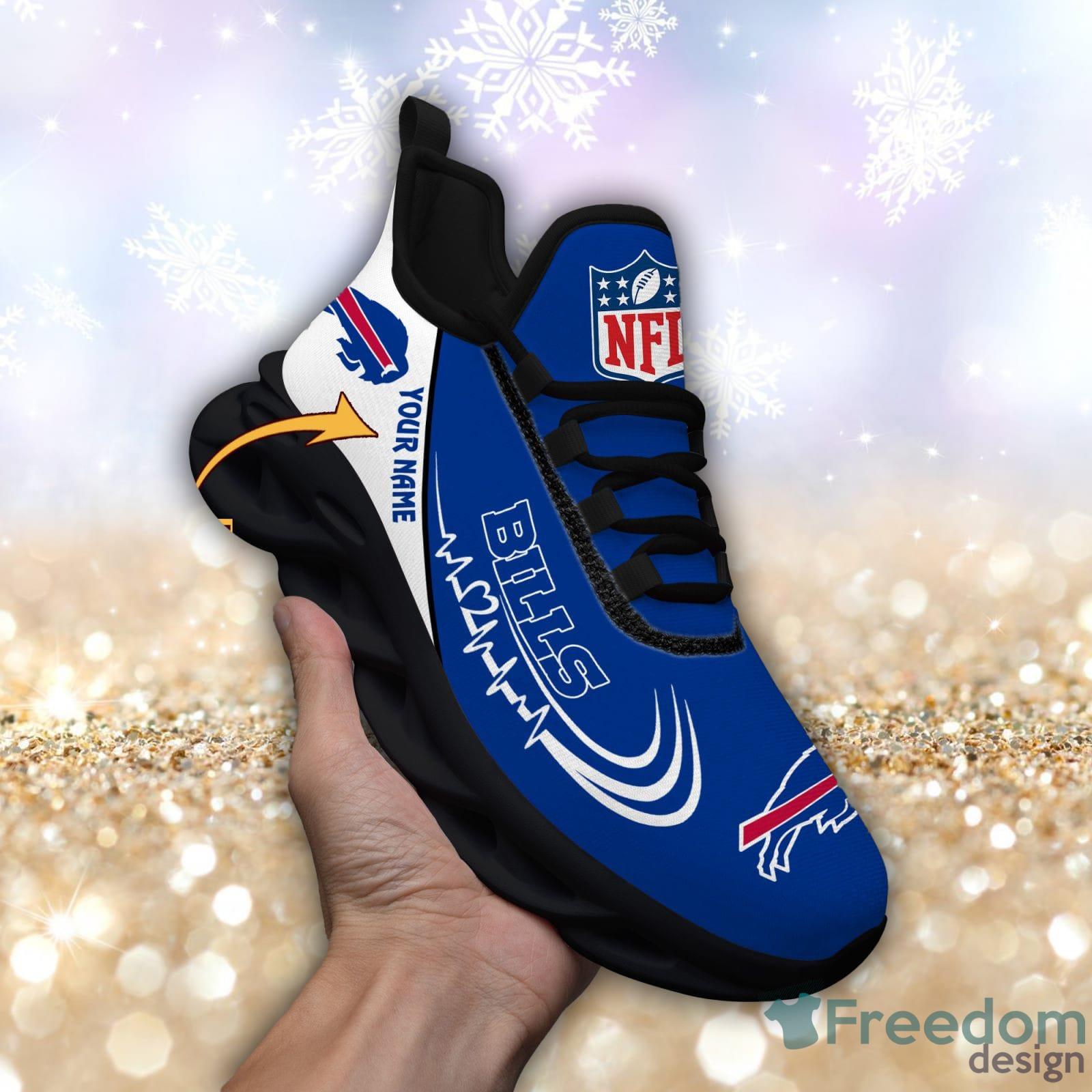 Buffalo Bills Custom Name NFL Neon Light Max Soul Shoes Gift For Fans  Running Sneaker - Banantees