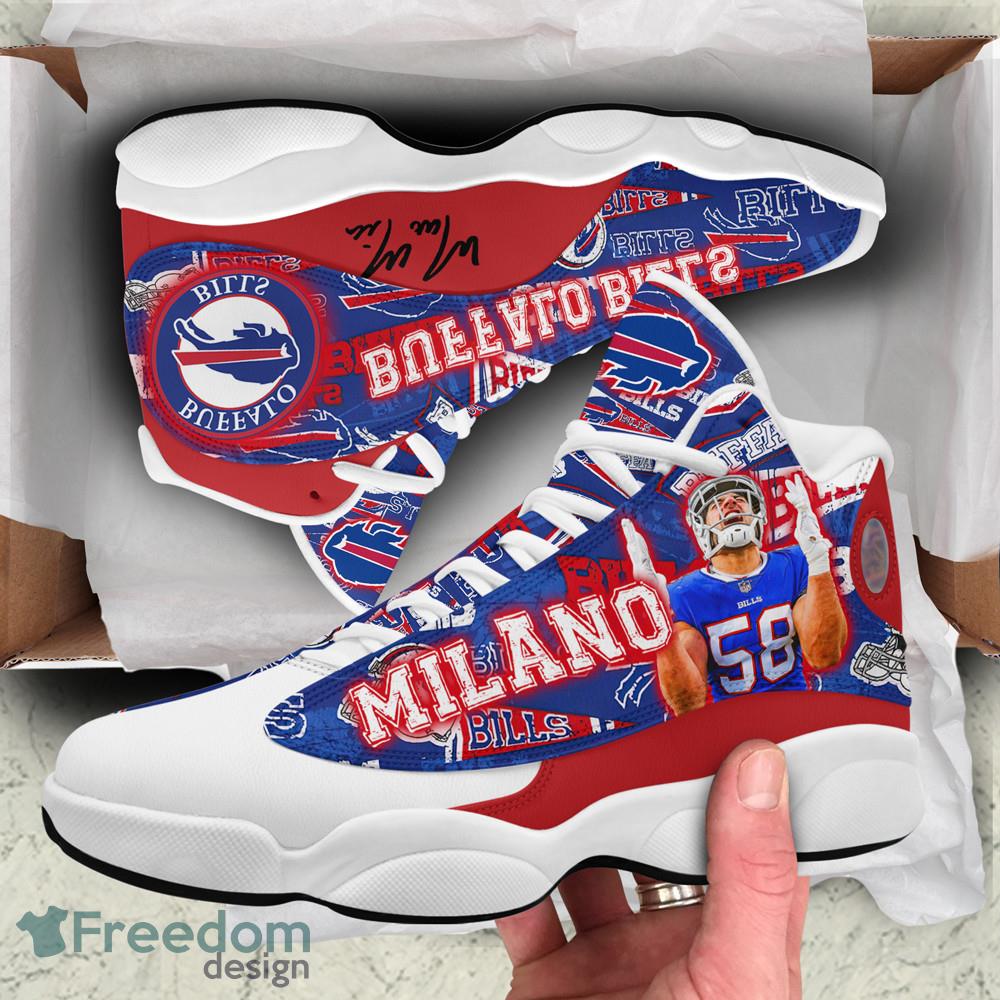 Buffalo Bills Matt Milano Air Jordan 13 Shoes For Men Women Product Photo 2