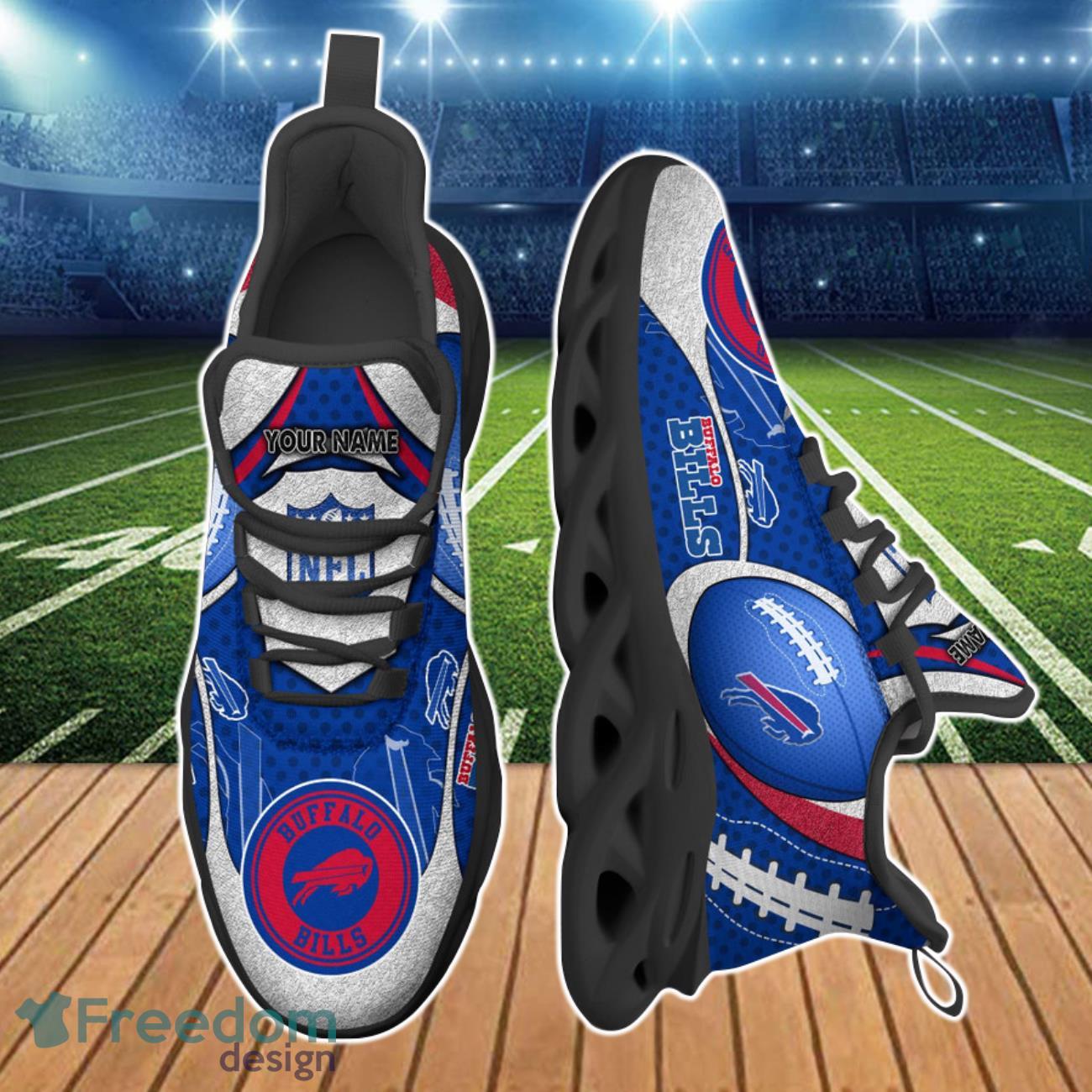 Buffalo Bills NFL Clunky 3D Max Soul Shoes Custom Name Product Photo 2