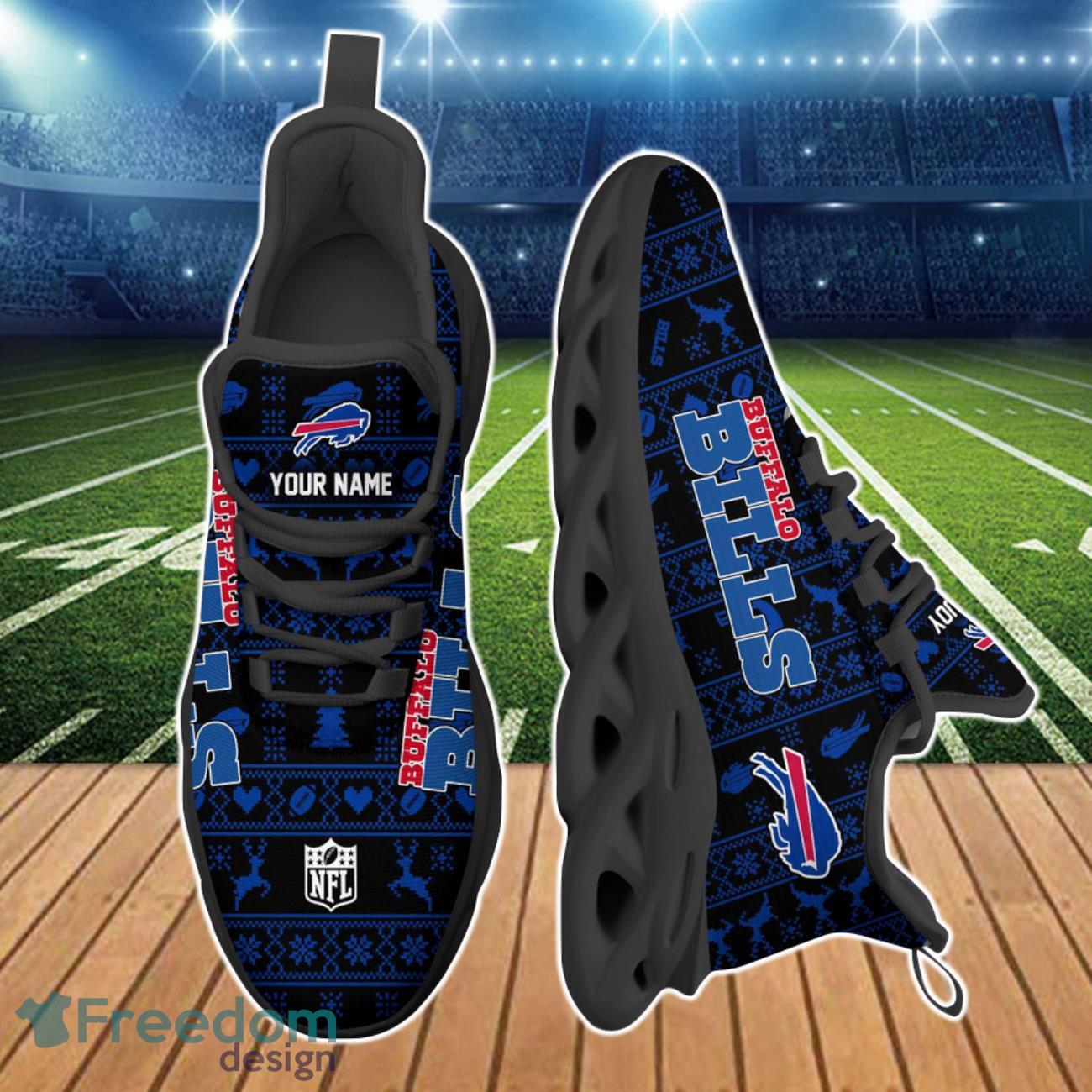 Buffalo Bills NFL Clunky Max Soul Shoes Custom Name Product Photo 2