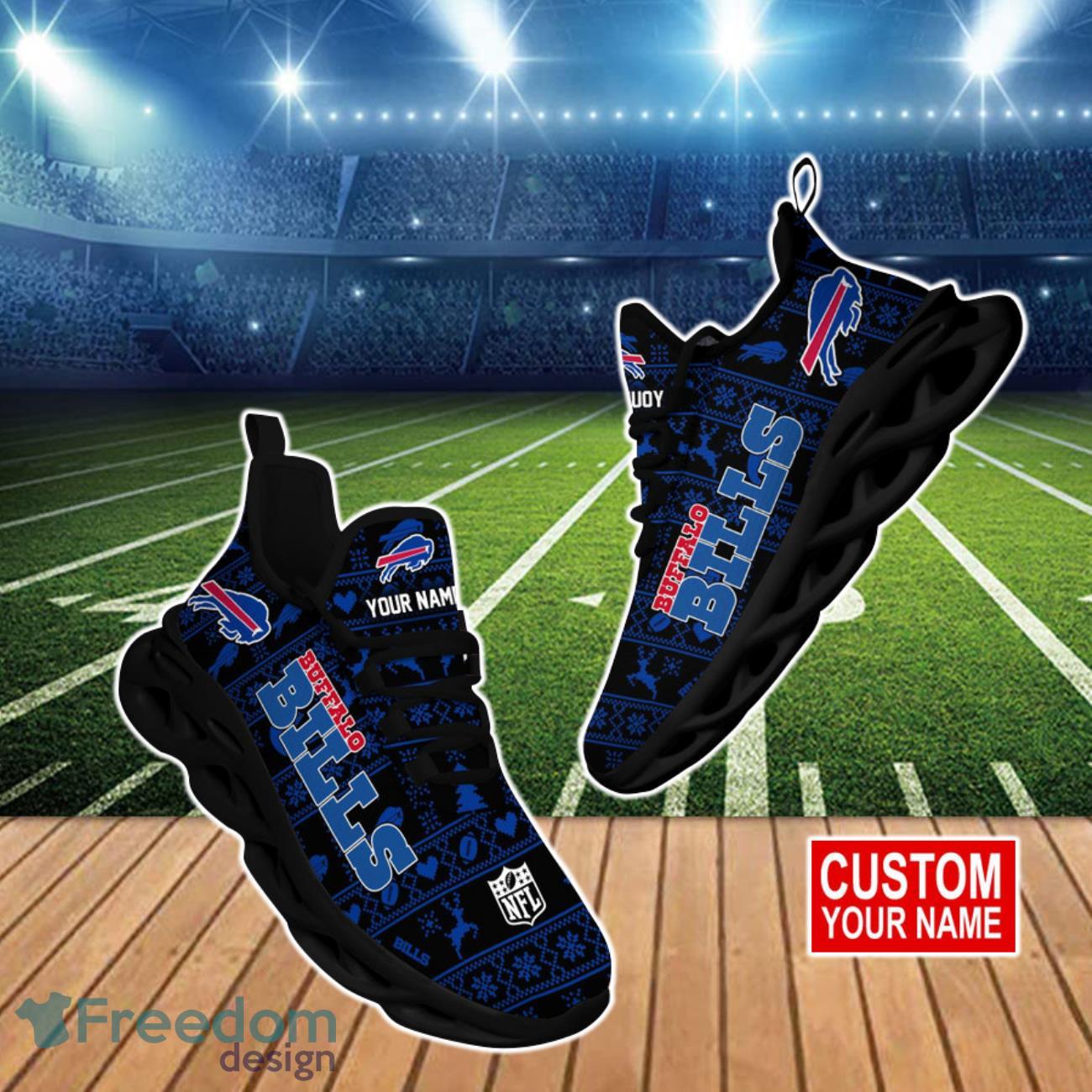 Buffalo Bills NFL Clunky Max Soul Shoes Custom Name Product Photo 1