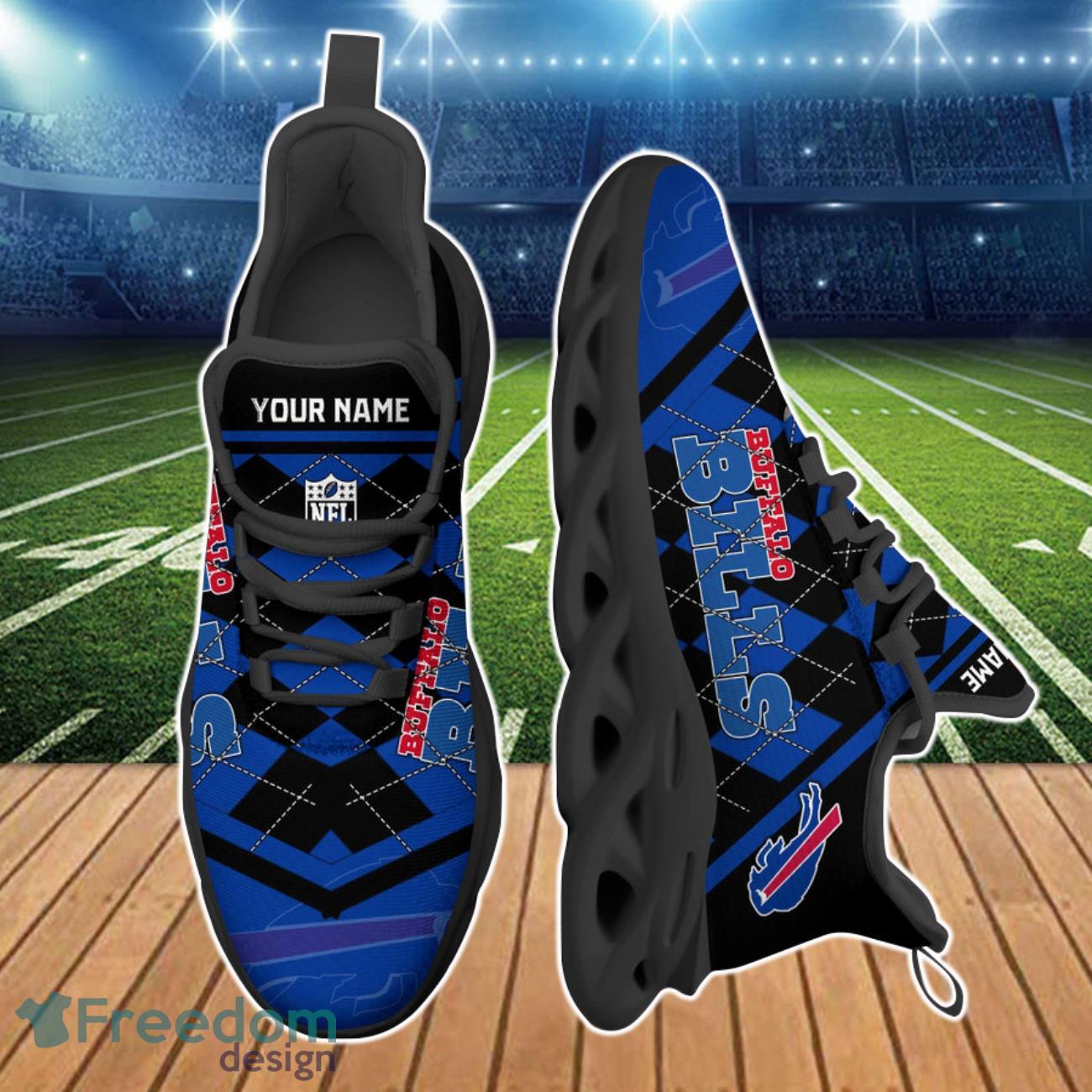 Buffalo Bills NFL Custom Name Max Soul Shoes For True Fans Product Photo 2