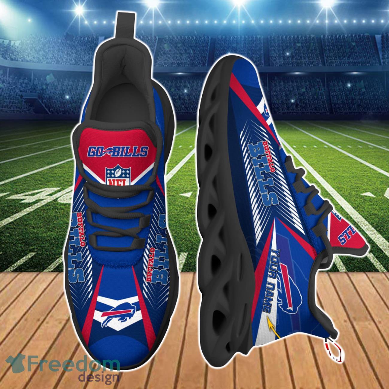 Buffalo Bills Custom Name Men And Women Max Soul Shoes