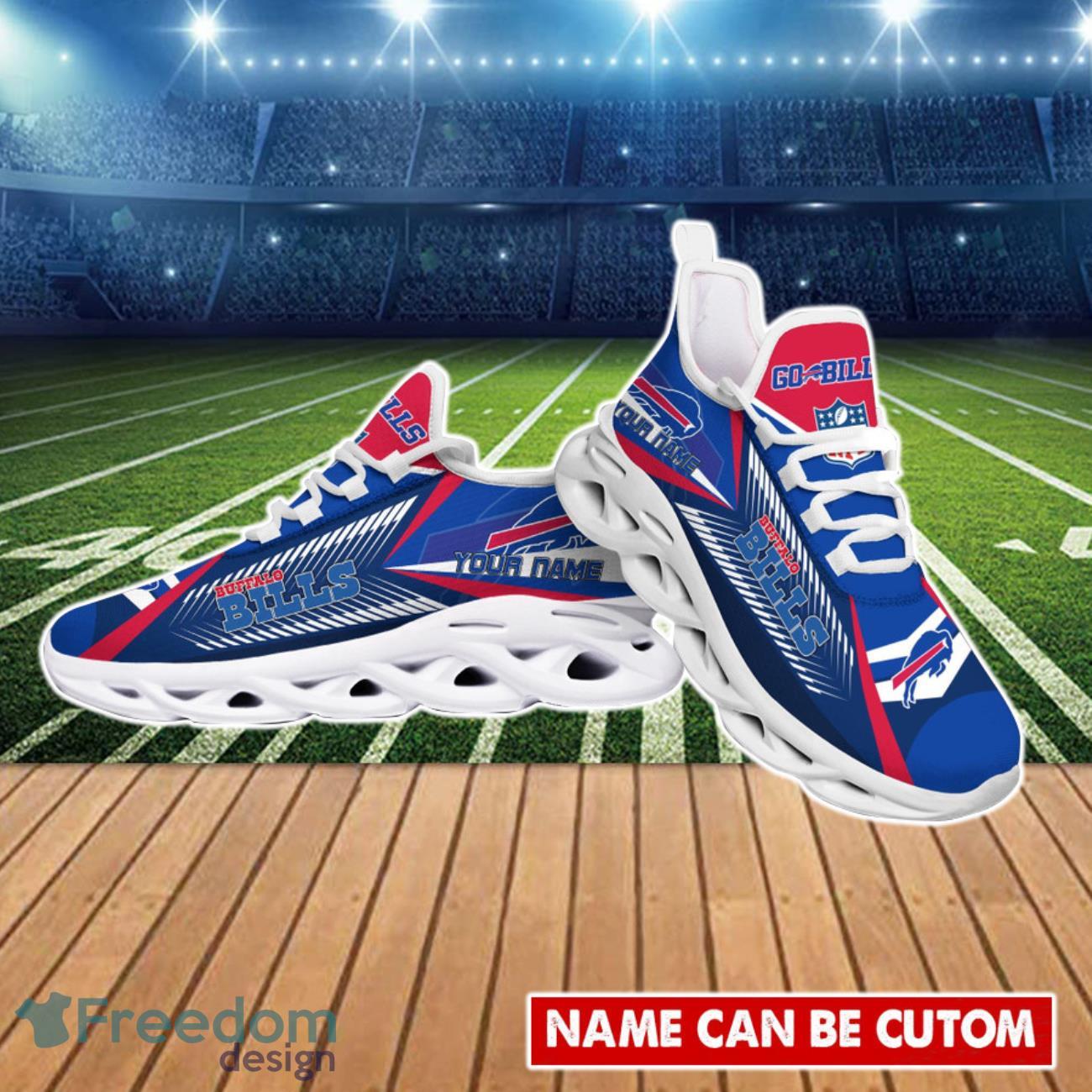 Buffalo Bills NFL Custom Name Football Max Soul Shoes