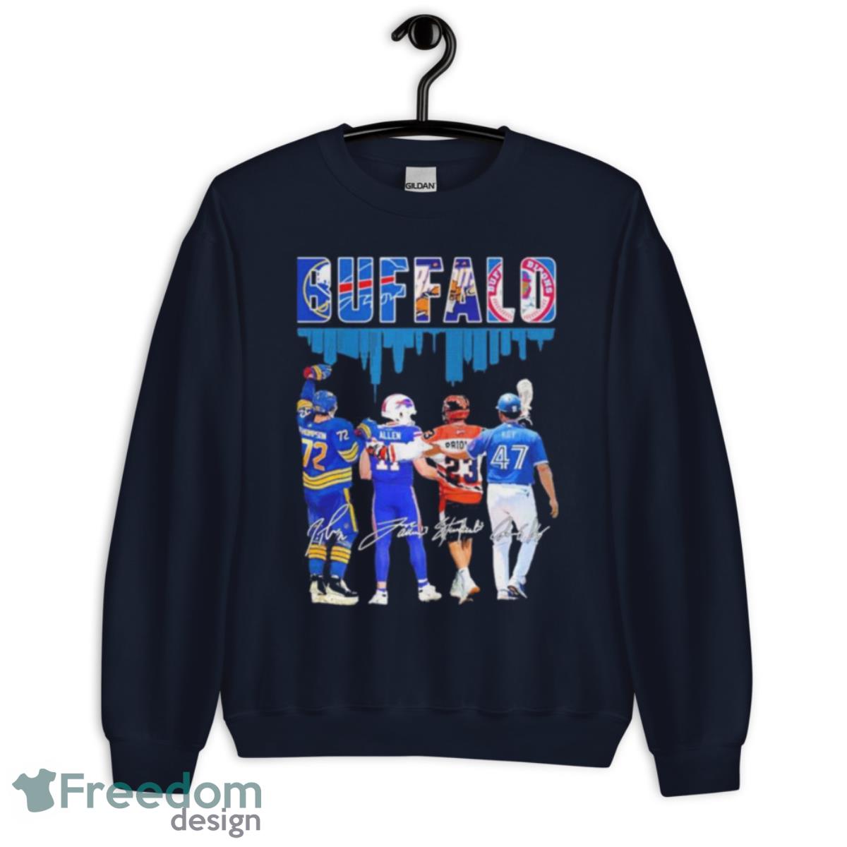 Buffalo Skyline Sports Team Sports Team Player Signatures Shirt - Unisex Crewneck Sweatshirt-1