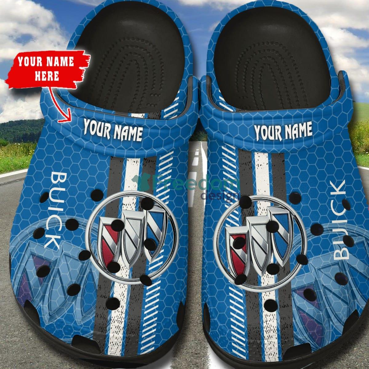 Buick W Car And Motorcycles Logo Clog Shoes Custom Name - Freedomdesign