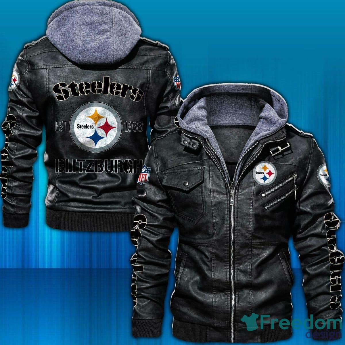 Philadelphia Eagles Logo NFL Brown Black Leather Jacket - Freedomdesign