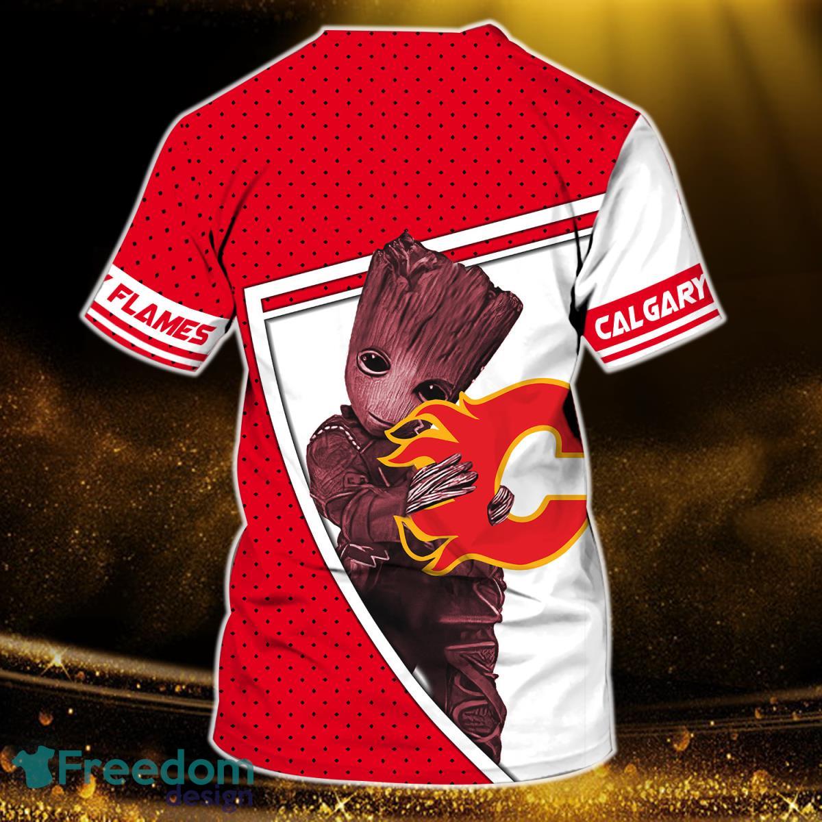 Calgary Flames Personalized Name 3D Tshirt Product Photo 2