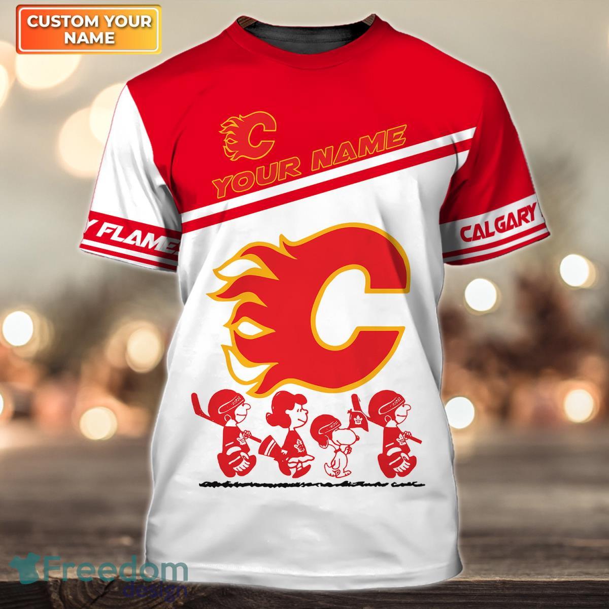 Calgary Flames Personalized Name 3D Tshirt Ideal Gift For Men And Women Fan Product Photo 1