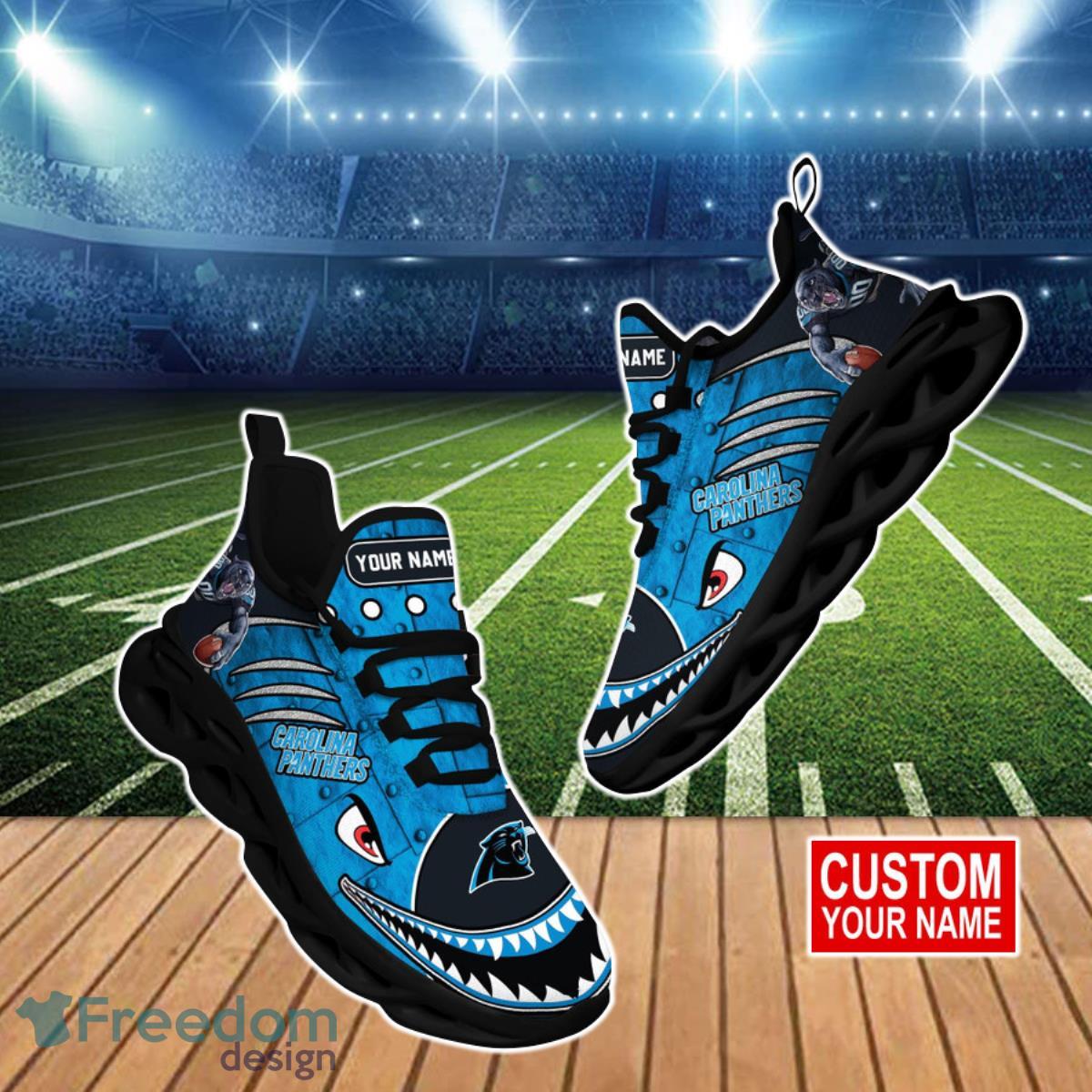 Carolina Panthers NFL Collection Max Soul Shoes Personalized Name