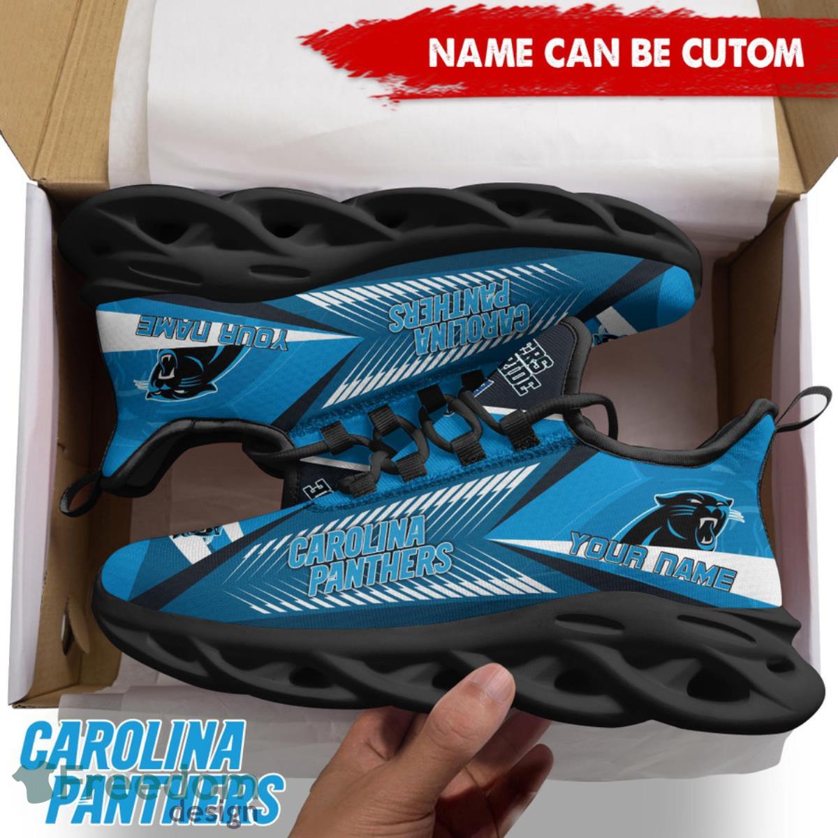 Carolina Panthers NFL Max Soul Shoes Custom Name Product Photo 2