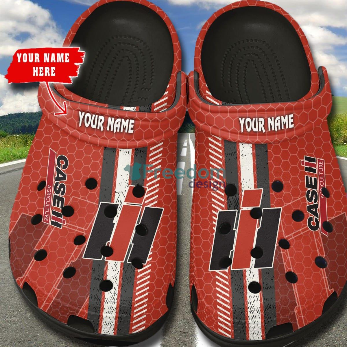 Case IH W Car And Motorcycles Logo Clog Shoes Custom Name - Case IH _2