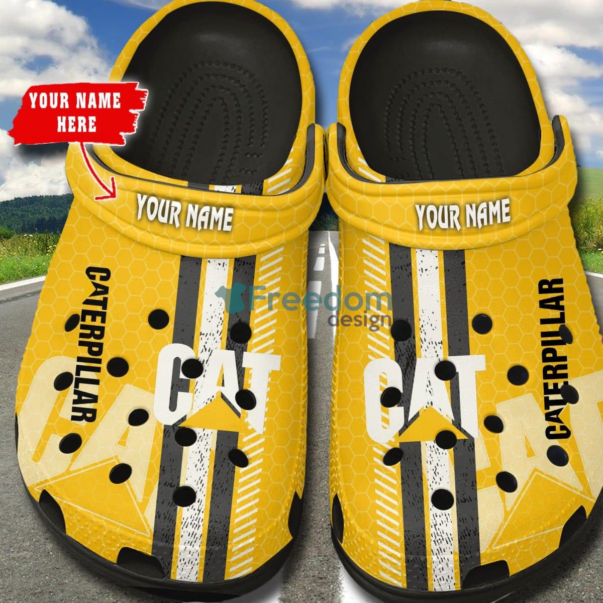 Caterpillar Inc W Car And Motorcycles Logo Clog Shoes Custom Name - Caterpillar Inc _2