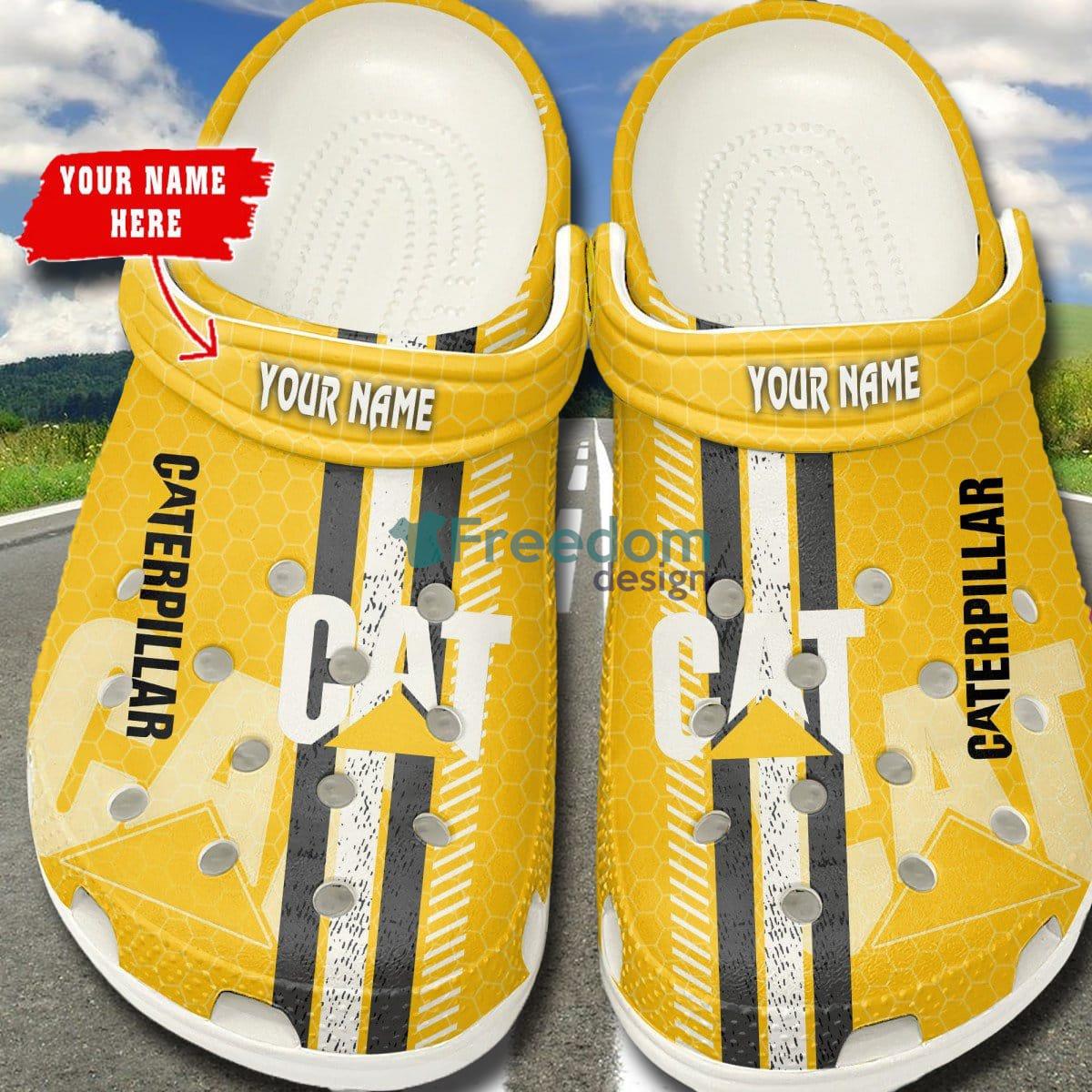 Caterpillar Inc W Car And Motorcycles Logo Clog Shoes Custom Name - Caterpillar Inc _1