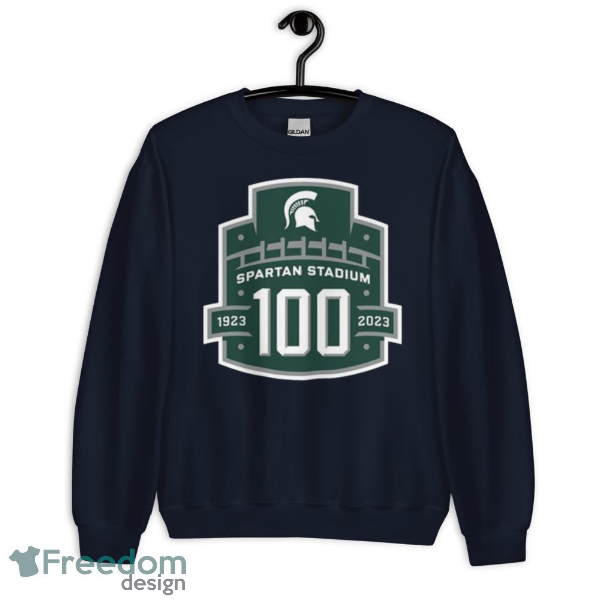 Celebrate The 100th Anniversary Of Spartan Stadium MSU Six Championship Fan Gifts T Shirt - Unisex Crewneck Sweatshirt-1