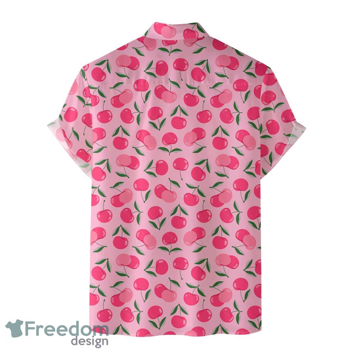 Cherry Hawaiian Shirts For Women Men Pink Cherry Summer Aloha Hawaiian Shirt Product Photo 2