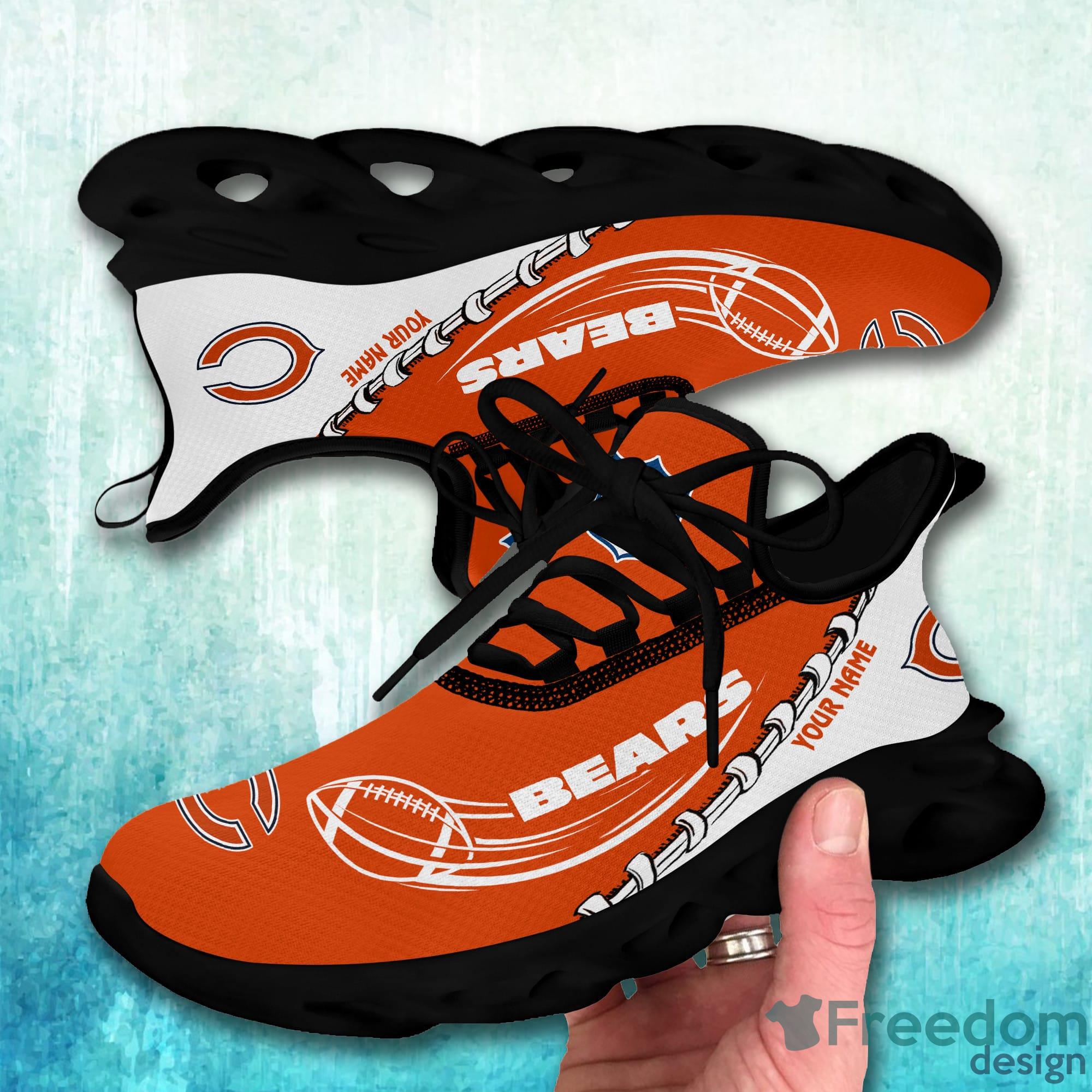 Chicago Bears Custom Name 2023 NFL Max Soul Shoes For Men And Women