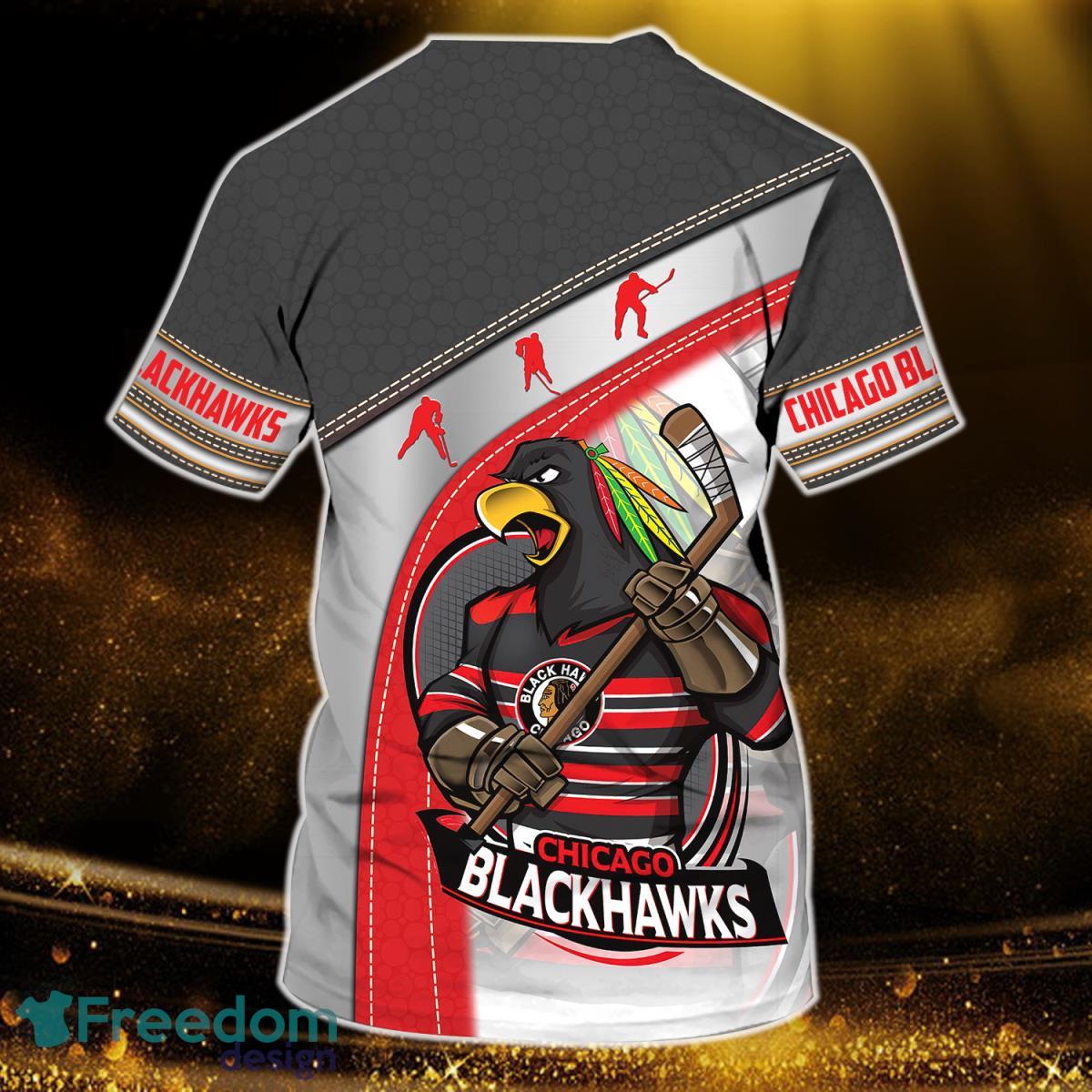 Chicago Blackhawks Personalized Name 3D Tshirt Product Photo 2