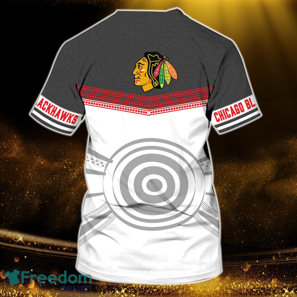 Chicago Blackhawks Personalized Name 3D Tshirt Gift For Real Fans Product Photo 2