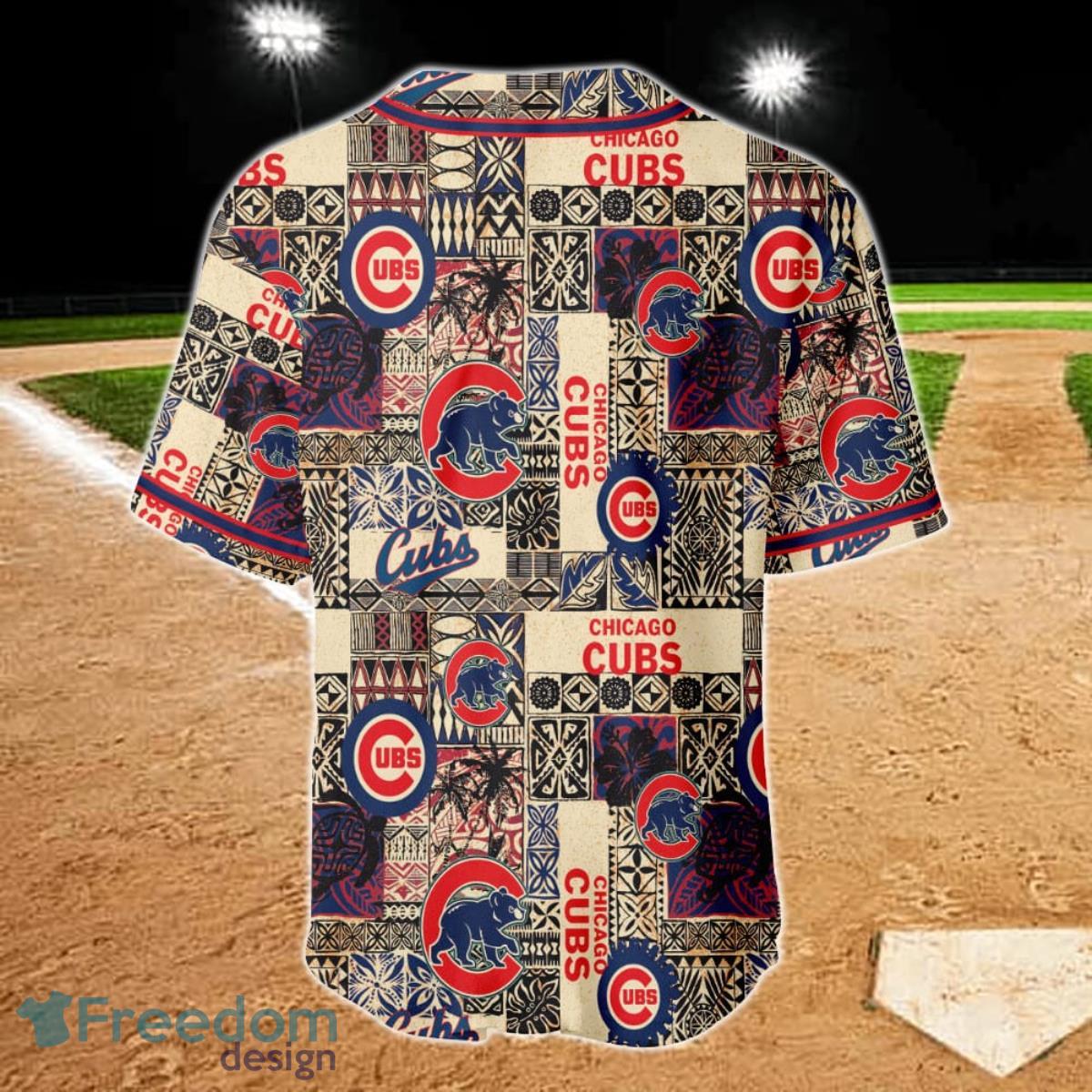 Chicago Cubs Major League Baseball AOP Baseball Jersey - Freedomdesign