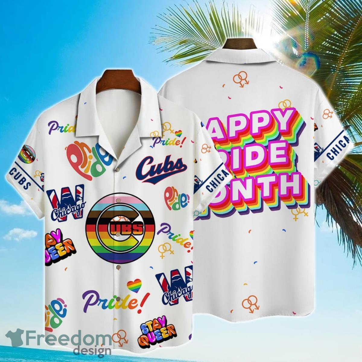 Chicago Cubs MLB Happy Pride Month Hawaiian Shirt Product Photo 1