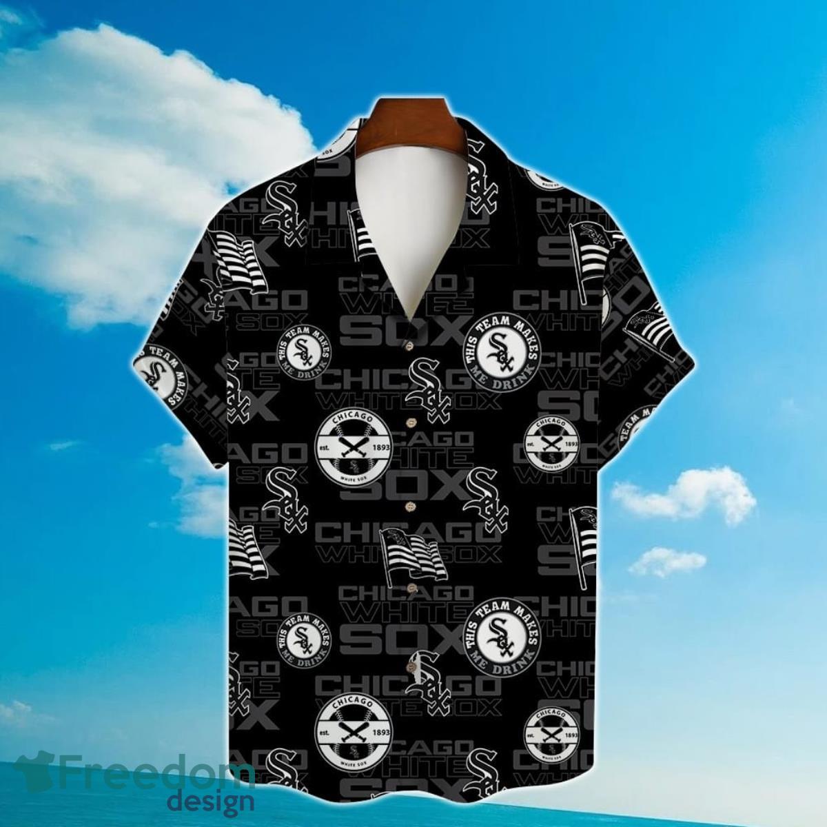 Chicago White Sox Major League Baseball Simple Pattern 3D Print Hawaiian Shirt Product Photo 2