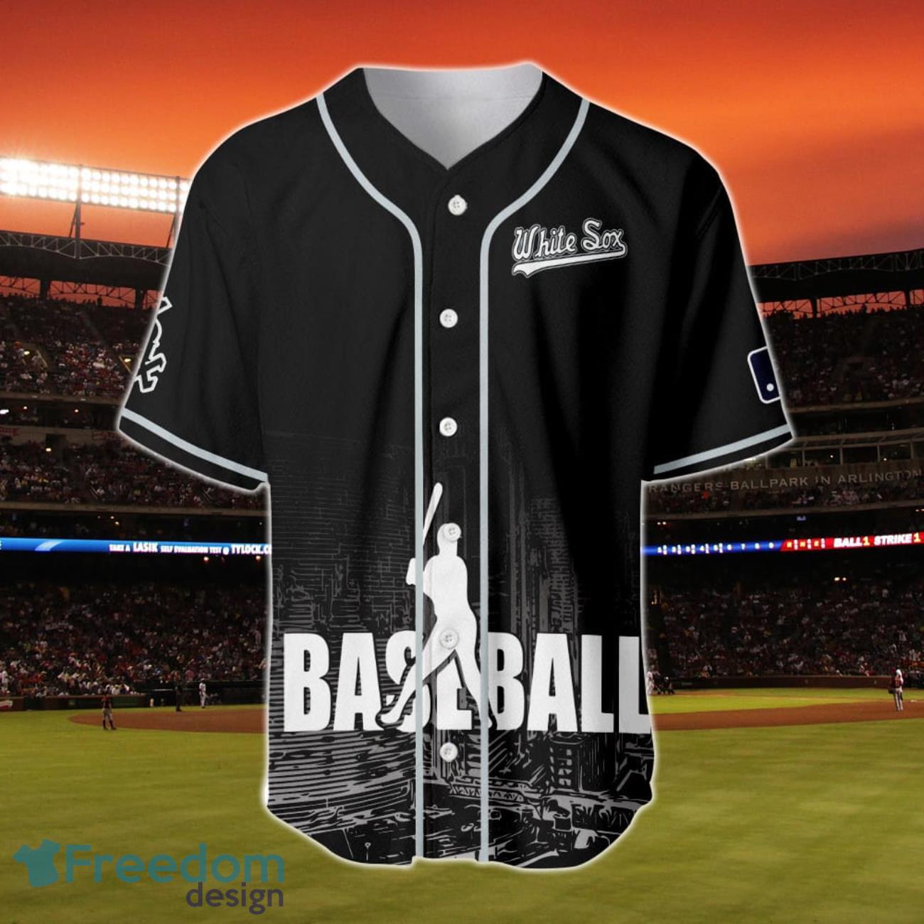 Chicago White Sox MLB Major League Baseball Custom Name & Number Baseball Jersey Product Photo 2