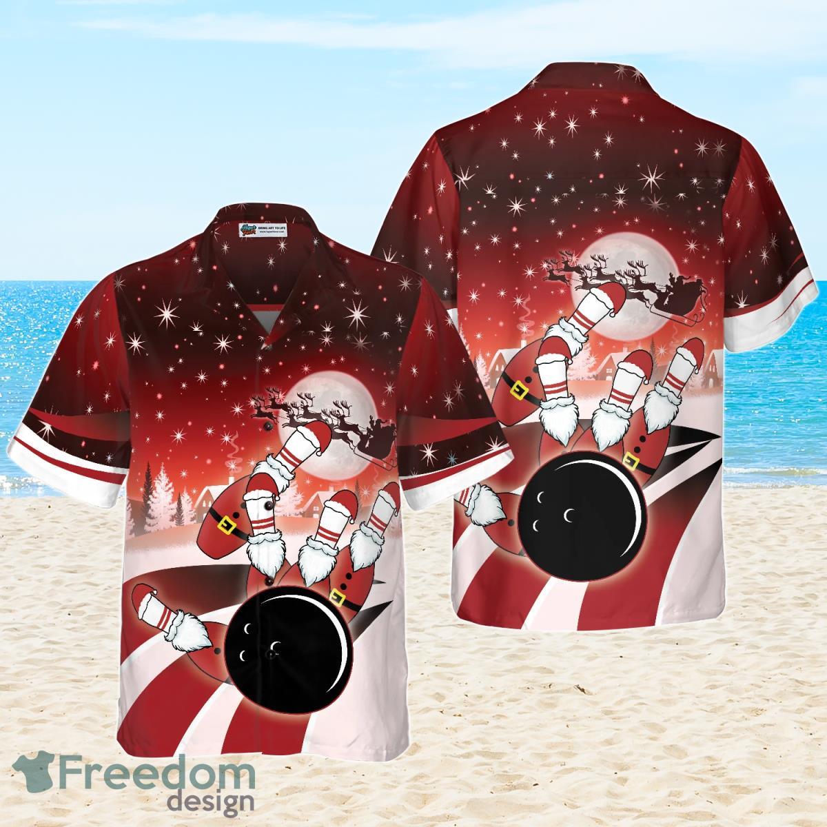 Christmas Bowling Hawaiian Shirt Special Gift For Men And Women Fans Product Photo 1