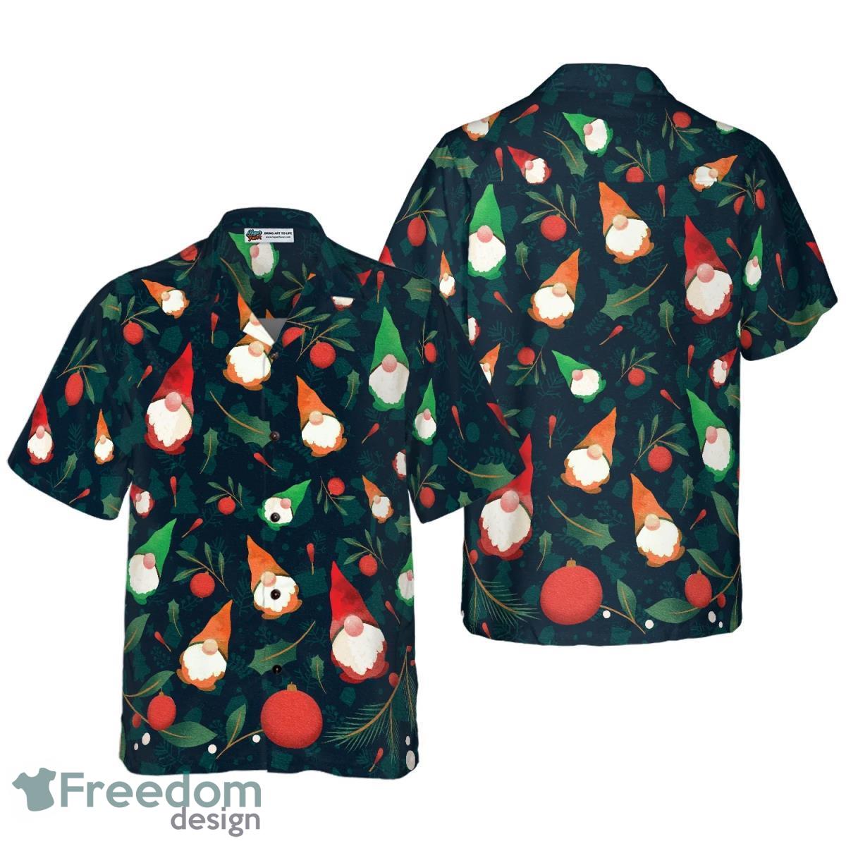 Christmas Gnome Pattern Hawaiian Shirt Special Gift For Men And Women Product Photo 1