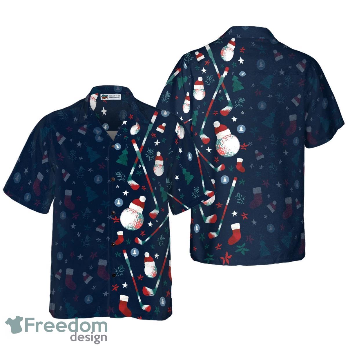 Christmas Golf Pattern Hawaiian Shirt Christmas Best Idea For Christmas Gift Product Photo 1