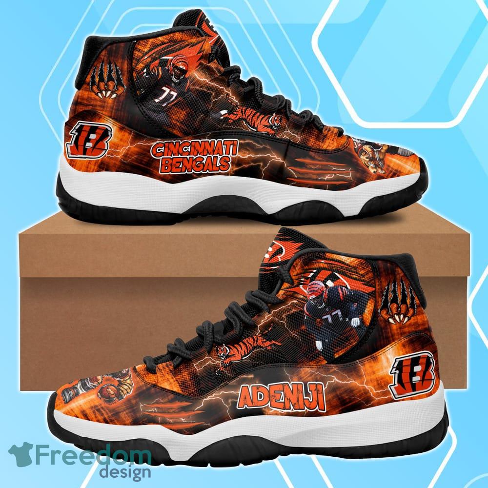 Cincinnati Bengals 3D NFL Custom Name Air Jordan 11 Sneakers For Men And  Women - Banantees