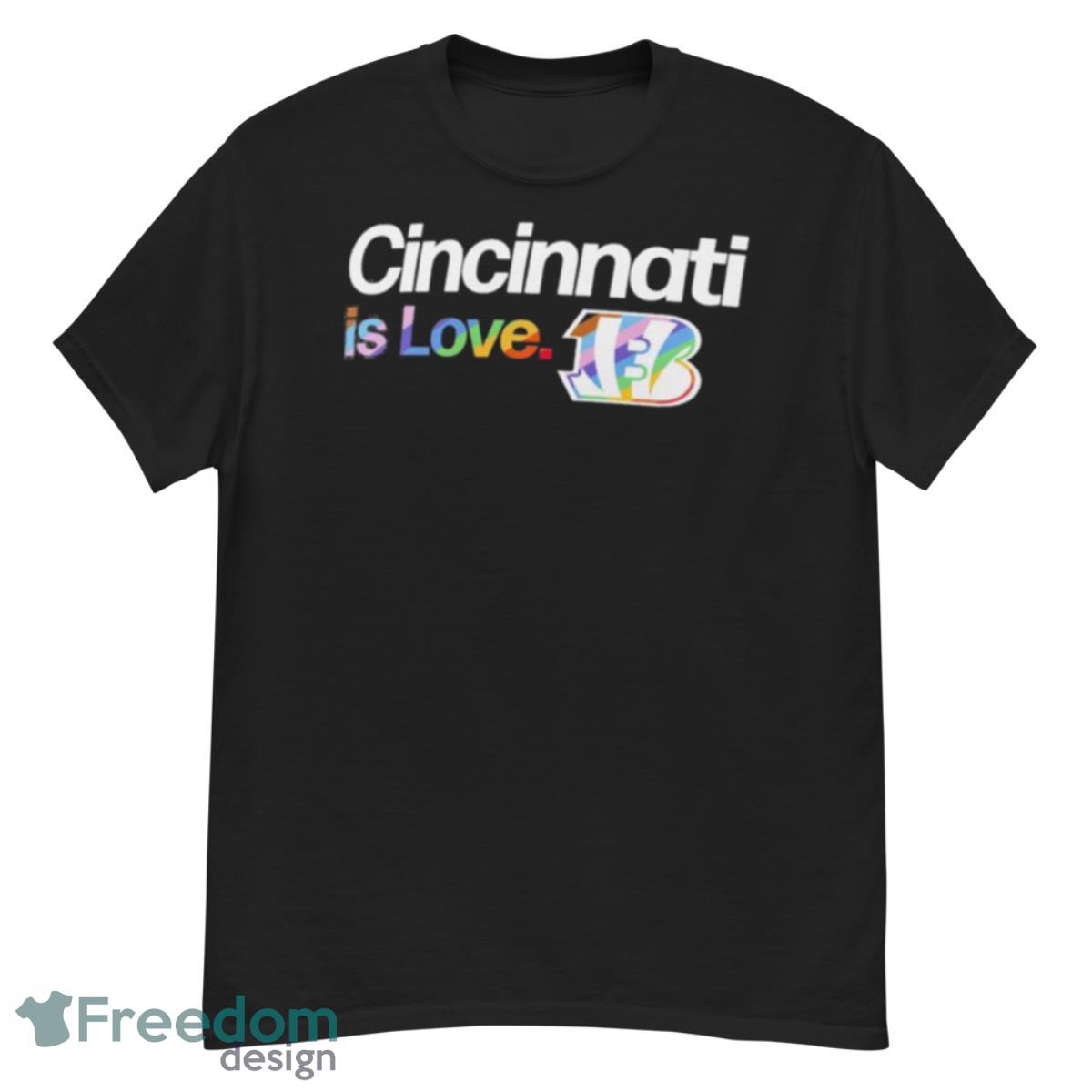 Cincinnati Bengals Is Love City Pride Team Logo Shirt - G500 Men’s Classic T-Shirt