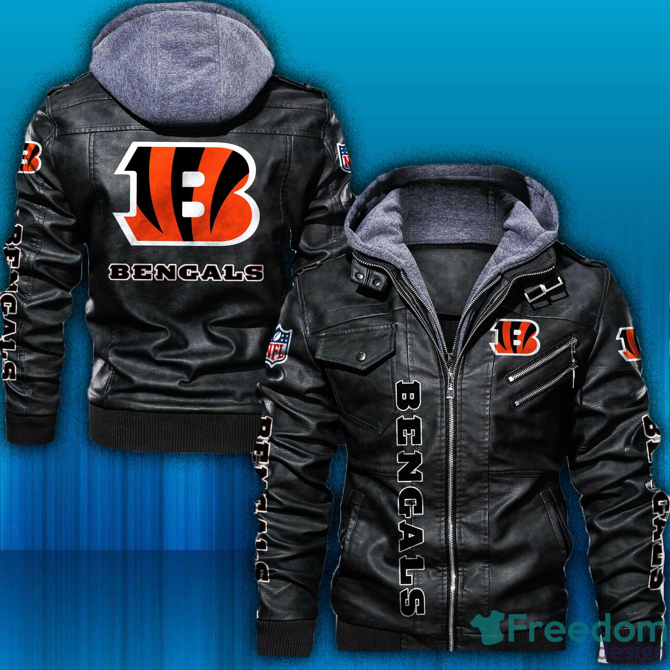Cincinnati Bengals Logo NFL Leather Jacket For Men And Women - Freedomdesign