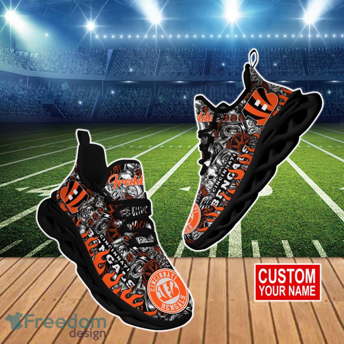 Custom Name Cincinnati Bengals NFL Max Soul Shoes