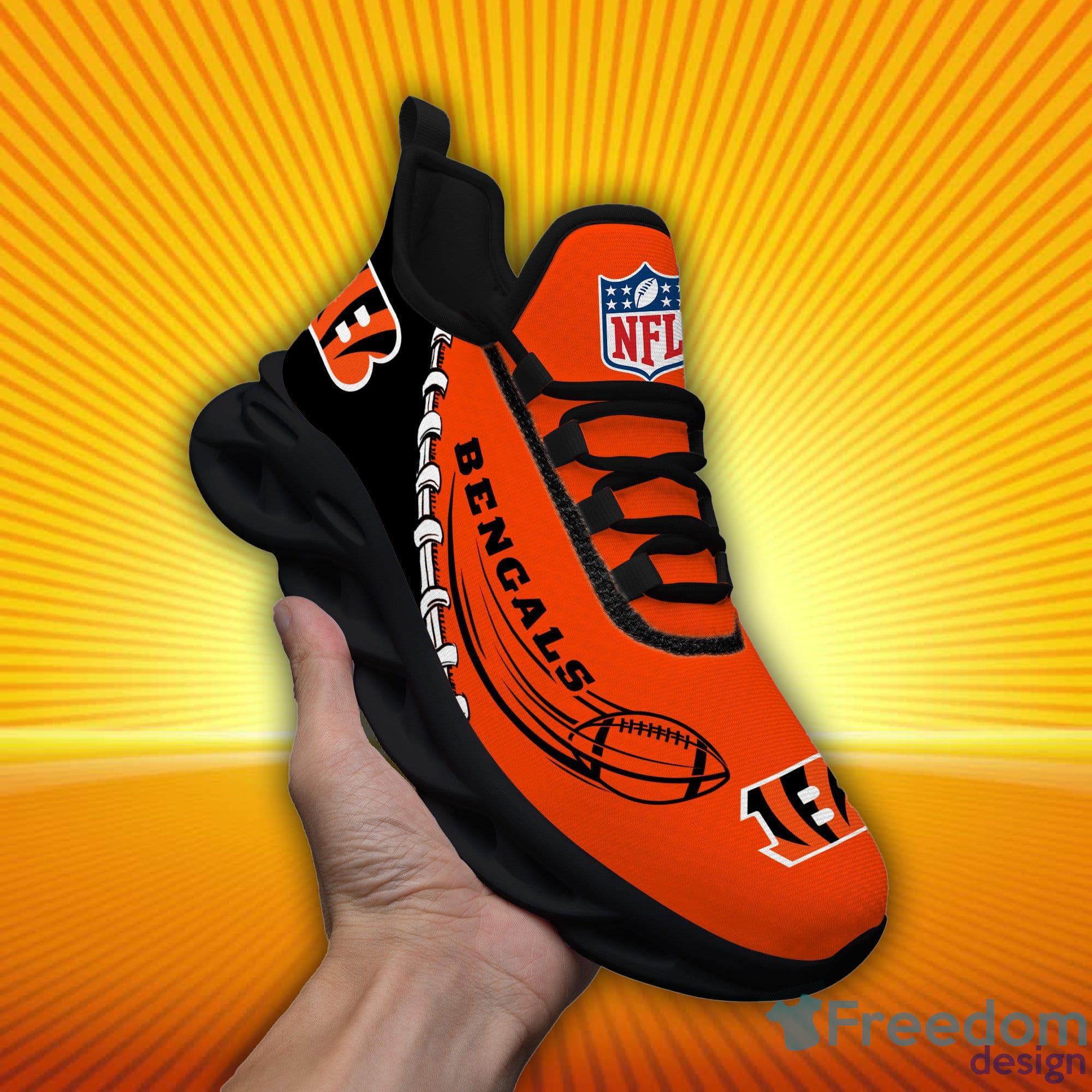 Cincinnati Bengals NFL Black And White Max Soul Sneakers Sport