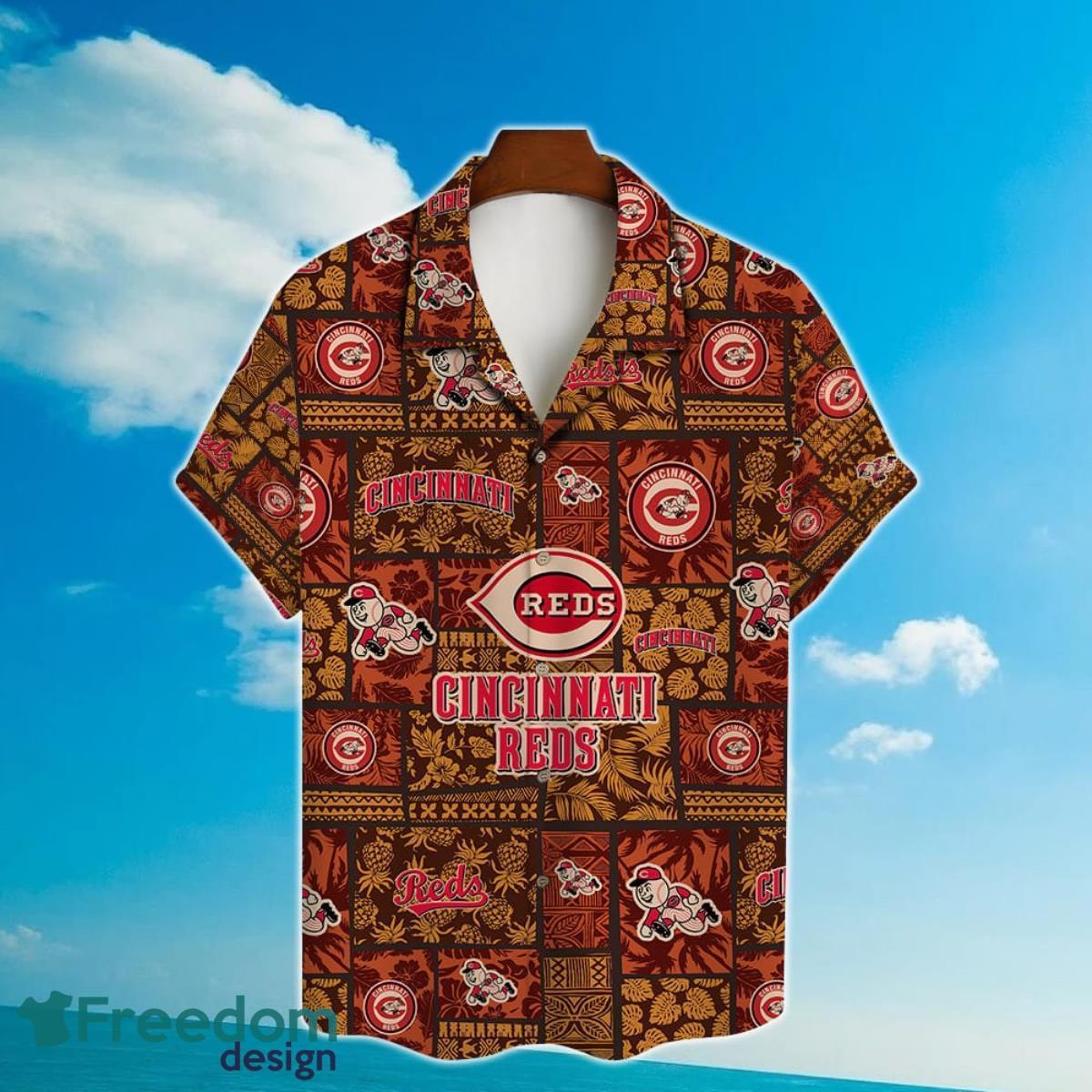 Cincinnati Reds Major League Baseball Hawaiian Shirt with 3D Printed Design Product Photo 2