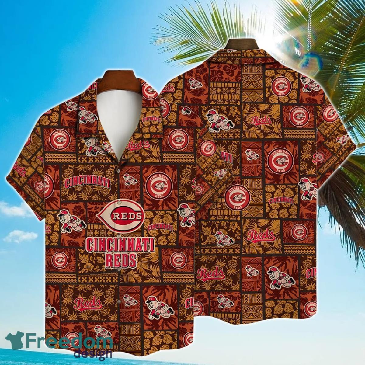 Cincinnati Reds Major League Baseball Hawaiian Shirt with 3D Printed Design Product Photo 1