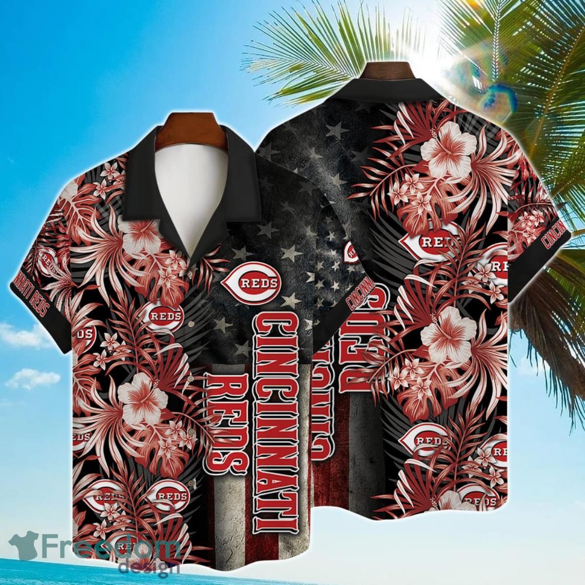 Personalized Cincinnati Reds Baseball All Overprint 3D Hawaiian